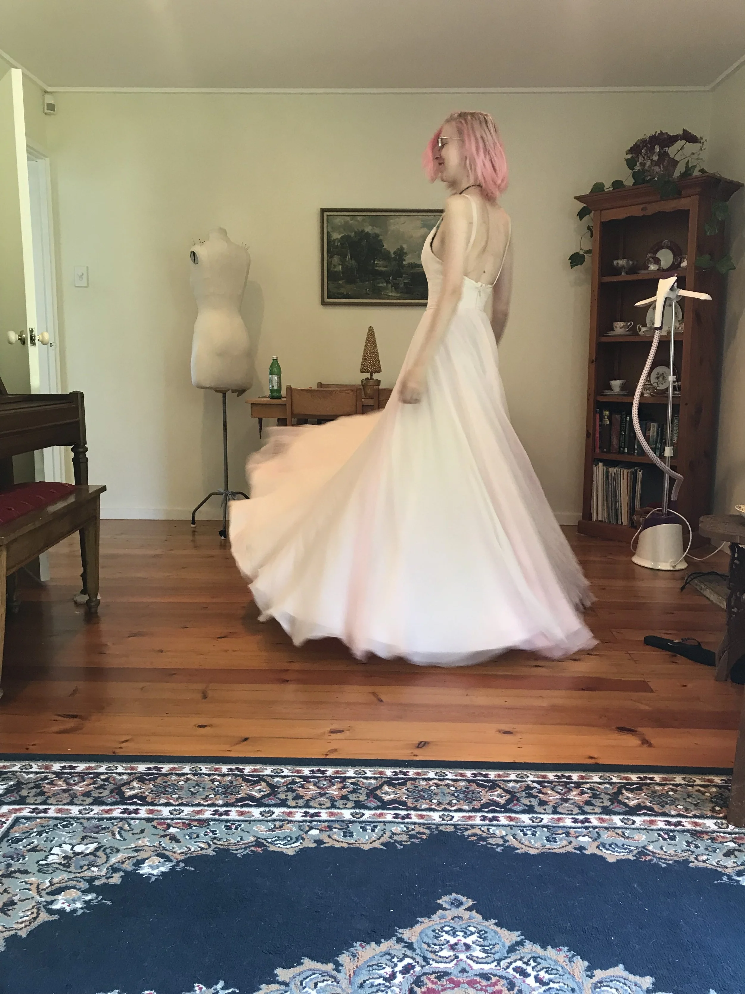 Handmade Wedding Dress Chapter 13 The Hem Party and Finishing Touches Kat Makes